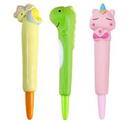 IKOPFLN 3 Pezzi Penna Gel Antistress Squeezies, Cancelleria Per Scrivere Rilassarsi Concentrarsi, Penna Anti Stress, Super Morbida,B