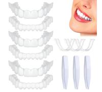 IKOPFLN 3 Pezzi Protesi dentarie non porose,Denti finti da applicare da soli, Faccette dentali professionali, Dente finto, Riempimento dei denti mancanti, protesi temporanee per uomini e donne