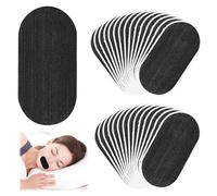 IKOPFLN 30 Pezzi Nastro Per La Bocca, Ovale Mouth Tape For Sleeping - Delicatamente Adesivo, Anti-Russamento, Aumenta L'Ossigeno, Migliora Il Riposo E L'Energia Per Respirazione Corretta(Nero)