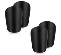 IKOPFLN 4 PCS Mini parastinchi calcio, 10 x 6 CM Inch Extra Mini Shin Guards Soccer Miniature Shin Pads Tiny Protective Shin Guards for Men Women Boys Girls Graffiti Table DIY(Nero)