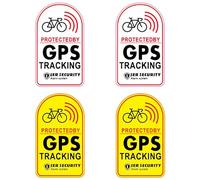IKOPFLN 4 Pezzi Adesivi per bicicletta GPS Tracker di alta qualità per bicicletta moto auto adesivi con effetto antifurto avverte sulla presenza di un dispositivo di tracciabilità