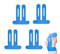 IKOPFLN 4 Pezzi PreCut Nastro Kinesiologico, Tape Kinesiologico Muscolare, Kinesio Tape, Nastro Kinesiologico Sportivo per i Muscoli, Blu, per Il Ginocchio, Articolazioni, Supporto Muscolare