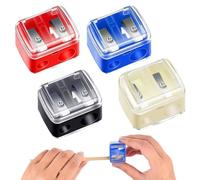IKOPFLN 4 Pezzi Temperamatite Di Bellezza,Temperino Matita Occhi Con 2 Fori,Temperamatite Trucco,Temperino Matita Labbra,Temperino Doppio Per Matite Cosmetiche