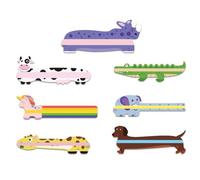 IKOPFLN 7 Pezzi segnalibri per bambini regali per fine festa dislessia overlay e righelli dislessia ruler reading guide ruler righelli colorati per la lettura righelli di lettura guidati