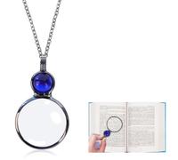IKOPFLN Lente Ingrandimento, Lente D'ingrandimento Collana, Ingrandimento,10X Lenti d'Ingrandimento Monocolo con Catena Pendente in Lega per Libri Lettura di Giornali Accessori Cosplay, 1 pezzo