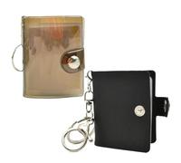 IKOPFLN Set di 2 Mini Album Fotografici(3.5 * 5.3cm), Album Portachiavi Personalizzati in Pelle per Foto Fai da Te, Regalo Creativo per Coppie, Famiglia, Compleanni, Matrimonio, Decorazioni