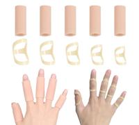 IKOPFLN tutore per dito a scatto stecca dito mano Set di 10 Tutore Dito a Scatto e Protezioni per Dita in Silicone, Proteggi Dita, Protezioni per Dita in Gel, Proteggi Dita e Pollici