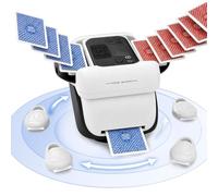 Ikowo Shuffler automatico di carte e rivenditore, macchina Shuffler di carte, 1-2 mazzi e 8 giocatori, 4 telecomandi da disegno, regali per la festa del papà, giochi integrati, affare a 360°/180° per