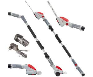 IKRA cesoie per erba e arbusti a batteria telescopiche IGBS 1210 F, in atteria e caricabatteria, lame Made in Germany