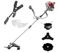 IKRA decespugliatore a benzina IBF 31-4, in obina, 2 lame per boschetti, tracolla e occhiali protettivi, 31 cm³, 0,7 kW