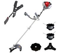 IKRA decespugliatore a benzina IBF 43 con 2 bobine, lama a 3 denti, disco lama a 8 denti e tracolla, 42,7 cm³, 1,1 kW