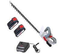 IKRA tagliasiepi a batteria IAHS 20-1 con 2 batterie 20V e caricabatteria rapido, lunghezza di taglio 54cm, spessore di taglio 18mm