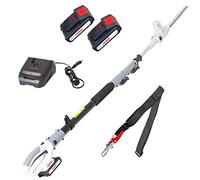 IKRA tagliasiepi telescopica a batteria ICPH 2040, incl. 2 batterie 20V, stazione di ricarica rapida e tracolla, 40 cm