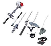 IKRA utensile multifunzione a scoppio 5in1 IBKH 52: decespugliatore, tagliabordi, potatore, tagliasiepi telescopico e soffiafoglie