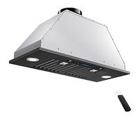 IKTCH - Cappa aspirante integrata da 30 pollici, colore nero, 900 CFM in acciaio inossidabile senza condotti, con sensore di gesti a 4 velocità e pannello di controllo tattile (IKB01-30-BSS)