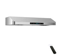 IKTCH Cappa da 76,2 cm, 900 CFM, pannello interruttore a 4 velocità, sensore gesto/controllo touch, sfiato cucina con 2 filtri deflettori, opzioni di sfiato superiore/posteriore rettangolari 8,9 x