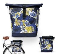 Ikuri Borsa da bicicletta unilaterale per portapacchi, borsa da sella singola, sfoderabile, con tracolla per tracolla, in telone da donna, impermeabile - modello Azucena