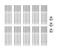 IKWOLETI 100PCS Aghi per Macchine da Cucire Punto Normale Universale per Singer, Brother, Janome, Varmax, Misure HAX1 65/9, 75/11, 90/14, 100/16, 110/18