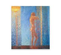 IKYE Felice Casorati Famoso Modern Canvas Wall Art. Riproduzione Di Quadri Famosi.Soggiorno Poster E Stampe Arte della Parete Immagini(Notturno) 40x48cm(15.7x18.9in) Senza Cornice