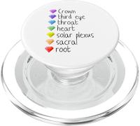 Il 7 chakra Corona Terzo Occhio Gola Cuore Plesso Sacrale PopSockets PopGrip per MagSafe