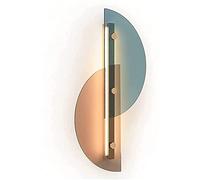 Il Applique Da Parete In Vetro A Semicerchio Creativo Accende L'apparecchio Di Illuminazione Della Camera Da Letto Bicolore Per Il Corridoio Del Corridoio Del Soggiorno