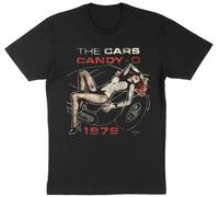Il Auto Candy-O Studio Cover Album 80's Rock And Roll Uomo Tee CARS-CANDYV79