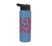 Il bacio del rossetto segna macchie, baci romantici e Stainless Steel Insulated Water Bottle