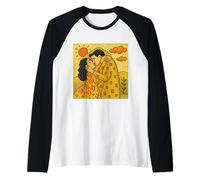 Il Bacio di Gustav Klimt Pixel Maglia con Maniche Raglan