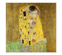 Il Bacio Poster di Gustav Klimt 30 x 30 cm Giallo Quadri Decorazione per pareti