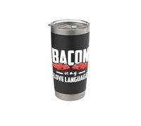 Il bacon è il mio linguaggio d'amore Dieta chetogenica sana stile di vita Bicchiere termico in acciaio inox doppia parete