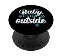 Il bambino è freddo fuori nell'inverno più profondo PopSockets PopGrip Adesivo