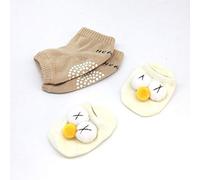 Il Bambino Non Si Limita A Calzini Stagionali, Calzini Antiscivolo, Freschi, In Gomma, Tappetini Per Neonati, Cotone, Neonato, Antisfondamento (Beige,M)