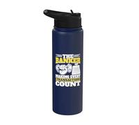 Il banchiere che fa ogni transazione contare banchiere Stainless Steel Insulated Water Bottle