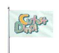 Il Banner Con Il Font Più Carino Dei Dinosauri Bandiera Da Cortile Con 2 Occhielli Bandiere Di Benvenuto Resistente Alle Intemperie Bandiere Da Giardino Decorazione Per Esterni Interni 90X152Cm