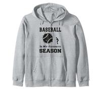 Il Baseball è la mia Stagione Preferita Divertente Amante del Baseball Felpa con Cappuccio