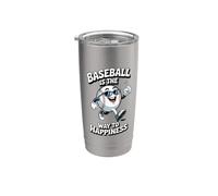 Il baseball è la via della felicità Swing, Sorridi, Ripeti Bicchiere termico in acciaio inox doppia parete