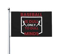 Il baseball è noioso solo per menti noiose. Bandiere per esterni, 3x5 piedi, bandiera in poliestere resistente bifacciale per casa, cortile, festival, decorazioni da giardino, bandiere di benvenuto.