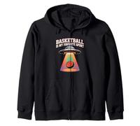 Il Basket è Il Mio Sport Preferito Divertente rapimento UFO Alieno Felpa con Cappuccio