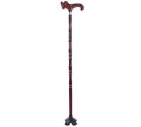 Il bastone degli anziani, Bastone da passeggio con testa di drago incisa for uomo e donna, bastone antiscivolo Omic, 2 tipi cuscinetti for i piedi(B,80Cm(Use Height 145 155Cm))