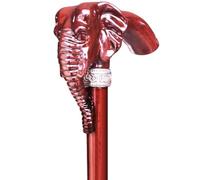 Il bastone degli anziani, Bastone da passeggio di buon auspicio a forma testa elefante for anziani, bastone in legno intagliato a mano, compleanno(85Cm(Use Height 163 164Cm))