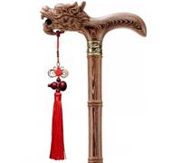 Il bastone degli anziani, Bastone da passeggio in bambù con testa di drago, bastone in legno wengé intagliato a mano for anziani, leggero/regalo(85Cm(Use Height 161 165Cm))