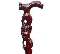 Il bastone degli anziani, Bastone da passeggio in pino for anziani, bastone for mobilità intagliato a mano con cinturino polso, impugnatura Omic(B,82Cm(Use Height 155 160Cm))