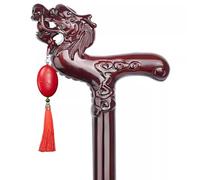 Il bastone degli anziani, Bastone da passeggio intagliato a forma di testa drago buon auspicio for anziani, bastone for mobilità in legno Vintageomic(93Cm(Use Height 179 180Cm))