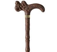 Il bastone degli anziani, Stampella in wengé intagliata a mano, antiscivolo e leggera(A,77Cm(Use Height 145 150Cm))