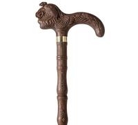 Il bastone degli anziani, Stampella in wengé intagliata a mano, antiscivolo e leggera(B,93Cm(Use Height 175 183Cm))