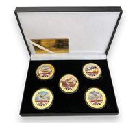 Il Battle Of Britain WW2 Oro Moneta Set / Raf Pialla Spitfire Guerra Mondiale II