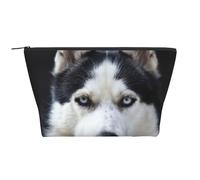 Il bel cane dalla faccia di Husky divertente, Borsa da toilette Borsa per trucco Borsa per cosmetici Borsa da toilette da viaggio portatile
