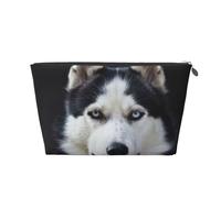 Il bel cane dalla faccia di Husky divertente, Borsa da toilette Borsa per trucco Borsa per cosmetici Borsa da toilette da viaggio portatile