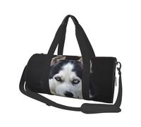 Il bel cane dalla faccia di Husky divertente, Borsone da viaggio di grande capacità Borsa rotonda Borsa da viaggio sportiva Borsa da viaggio Borsa da fitness
