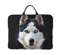 Il bel muso dell'husky è un cane divertente, Custodia per laptop da 14 pollici, borsa per notebook, custodia per laptop, valigetta con maniglia